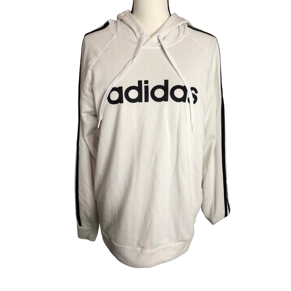 adidas white pockets hoodie Unisex Sz M